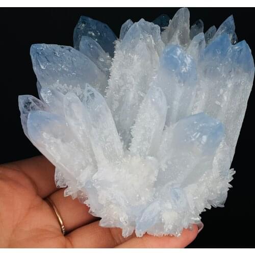 Rare natural blue crystal cluster mineral specimen wedding decoration reiki Healing Specimen Home deco