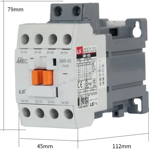 4A DC Contactor relay 2NO2NC 3NO1NC 4NO Coil Voltage DC24V DC110V DC220V GMR-4D MR-4D Metasol LS ELECTRIC Contactors