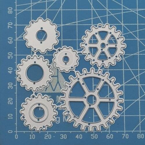 Puzzle Embossed Gear Template Carbon Steel Cutting Dies DIY Scrapbooking Photo Album Embossing Paper Cards Making