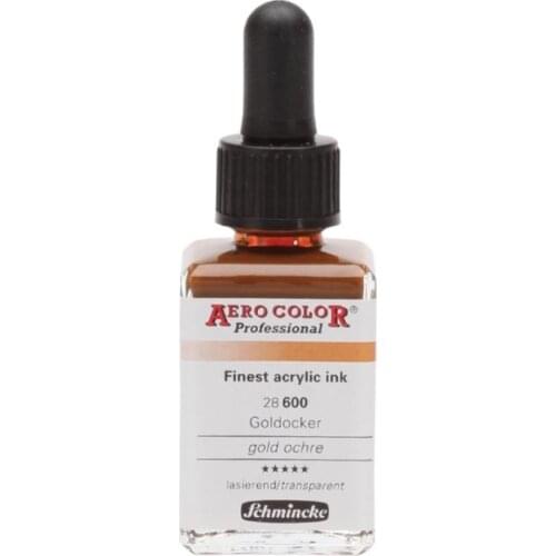 Schmincke Aero Color Acrylic Ink 28 ml 600 Gold Ochre