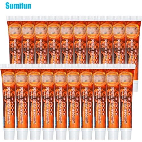 Sumifun 20Pcs Varicose Veins Cream Vasculitis Phlebitis Swelling Pain Relief Treatment Ointment Medical Plaster Health Care