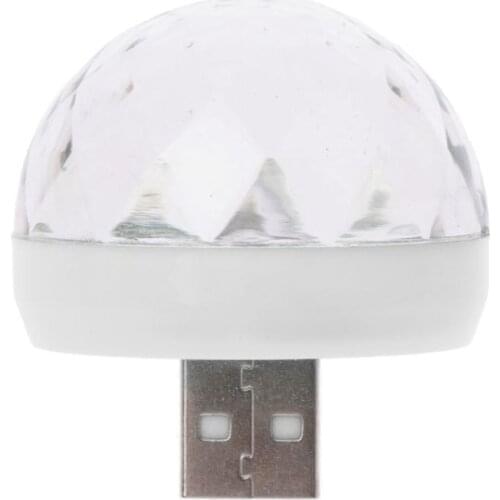 LED USB Car Ambient Light 5V RGB Mini Light Color Changing Sound Actived 50-60Hz 0 to +45 degree 5V RGB Sound Touch Control