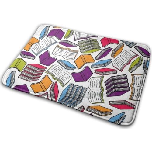 So Many Colorful Books... Mat Rug Carpet Anti - Slip Bedroom Entrance Door Mat Book Read Reading Library School Teacher Teacher