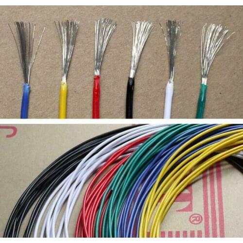 UL1007 PVC Electronic Wire 16-30AWG Tinned Copper Flexible Soft Cable 300V 1Meter