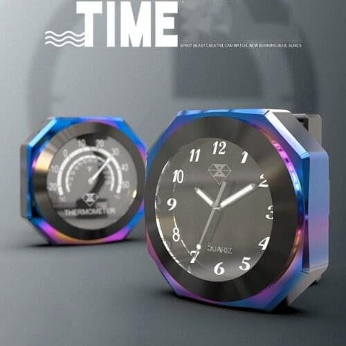 Universal Aluminum Alloy 4Color 7/8inch 1inch Motorcycle Luminous Handlebar Mount Clock Watch Thermometer CNC Chrome Motorcycle