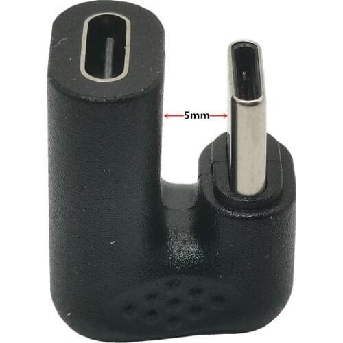 USB-C Converter Adapter 180 Degree Type C Adaptor for Note Phone Right Angle Type-C Male to Female