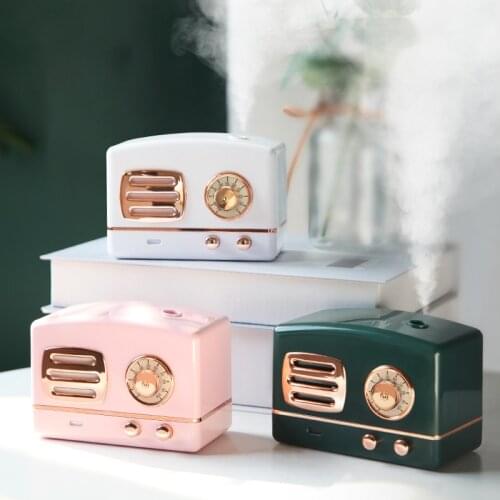 ELOOLE Radio Humidifier Mini Air Humidifier Aroma Essential Oil Diffuser With Colorful Night Light Air Purifier Mist Maker