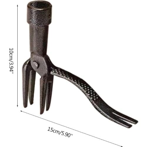 Vertical Weed Killer 4 Claw Metal Head Original Stand Up Weed Puller Tool Portable Anti-Rust Garden Tool Remove Weeds R7UB