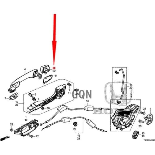 Front door outer handle cover 2020-Hon daJ ADE outer door wrist handle bright decoration door handle sticker outer handle cover