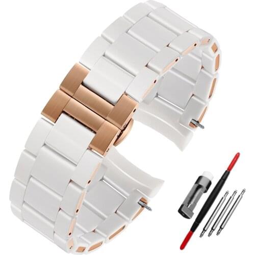 Suitable for Armani strap ar5906 / ar5905ar5890 waterproof silicone strap replacement Bracelet Fashion silicon steel strap 23mm