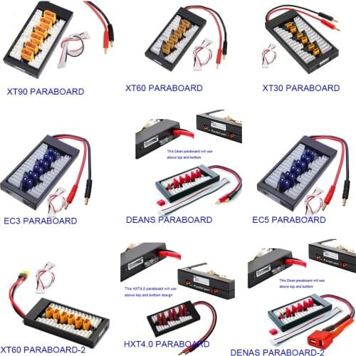 XT60 LiPo Battery Balance Charging Board Plate 2-6S Parallel Connect Plate withfuse 4.0 XT60 Deans Adapter for IMAX ISDT Charger