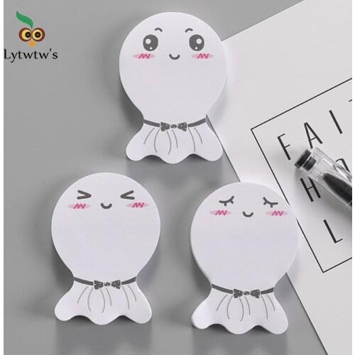 1 Pcs Lytwtws Papeleria Kawaii Doll Cute Cartoon Sticky Notes Stationery Note Memo Pad Office Supplies School Planner Stickers