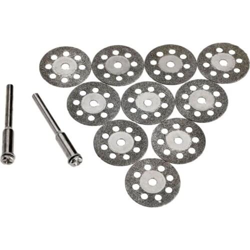 10Pcs Cutting Wheel Diamond Cutting Disc for Metal Grinding Wheel Disc Mini Circular Saw for Drill Rotary Tool Accessories 20mm