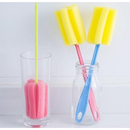 5PCS Sponge Brush Kitchen Cleaning Tool wholesale Cup Brush For Wineglass Bottle Coffe Tea Glass Cup Random Colors