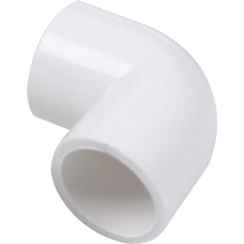 ABSF 5 Pieces 20mm Dia 90 Angle Degree Elbow PVC Pipe Fittings Adapter Connector White