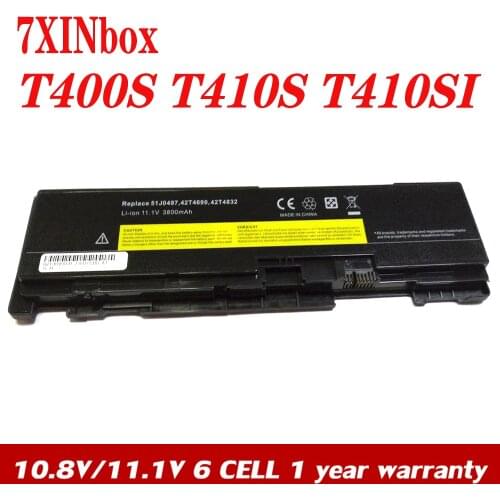 7XINbox Battery For Lenovo ThinkPad T400S 2801 T410S T410SI 42T4688 42T4689 42T4690 42T4691 51J0497 42T4832 42T4833 51J0497