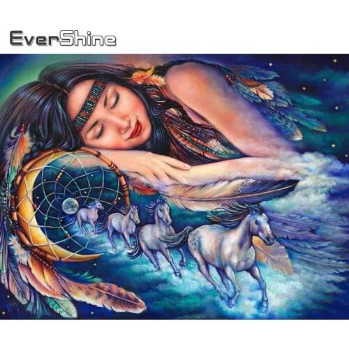 Evershine DIY Diamond Painting Woman Cross Stitch Mosaic Diamond Embroidery Horse New Arrival Rhinestone Art Holiday Gifts