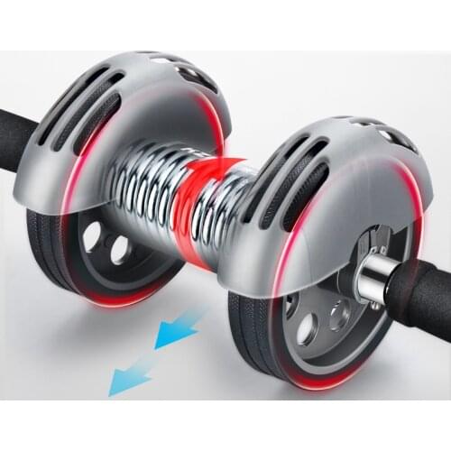 Automatic Rebound Double-wheeled Push Ab Roller Exercise Abdominales Trainer Belly Muscle Exercise Equipment Abs Roller Ab Wheel