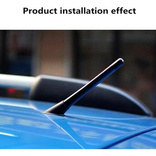 8cm Mini Car Antennas Universal Carbon Fiber FM Short Antenna Aerials For Ford Focus 2 3 Carbon Fiber Antenna Accessories