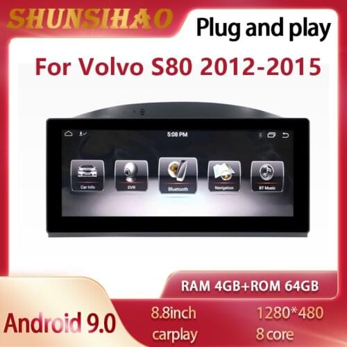 Ouchuangbo car radio Android 9.0 For 8.8inch Volvo S80 V70 2012-2015 car GPS navigation Audio Multimedia CarPlay player 64GB