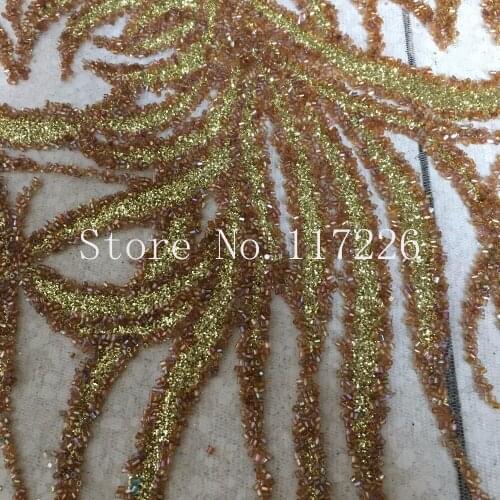 Noble African Tulle Lace With glued glitter tube beads High Quality JRB-31719-1 Embroidery Lace fabric for Nigerian Wedding