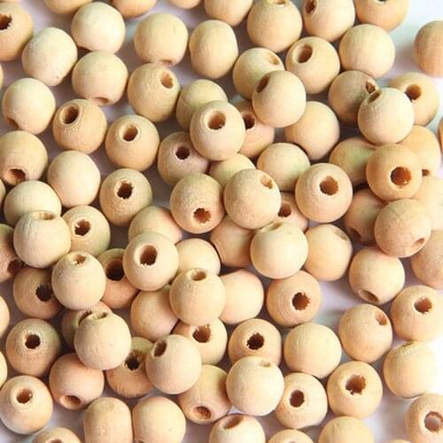 Natural Wood Spacer Beads 4/6/8/10/12/14/16/18/20/25/30mm For Charm Bracelet Jewelry Making Baby Teether Wooden Beads 10-500pcs