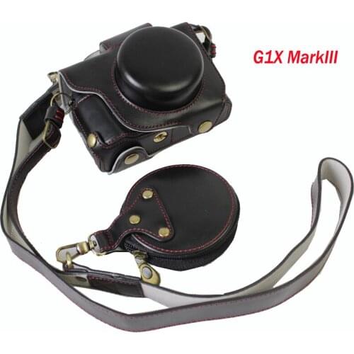 PU Leather Case camera Bag cover For Canon PowerShot G1 X Mark III G1X Mark3 G1XIII G1X3 With Bottom Battery Opening