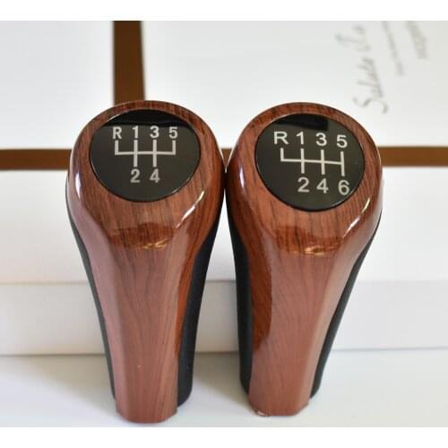 Wood 5 6 Speed Manual Car Gear Shift Knob Lever For BMW 1 3 5 6 Series E30 E32 E34 E36 E38 E39 E46 E53 E60 E63 E83 E84 E87 E90