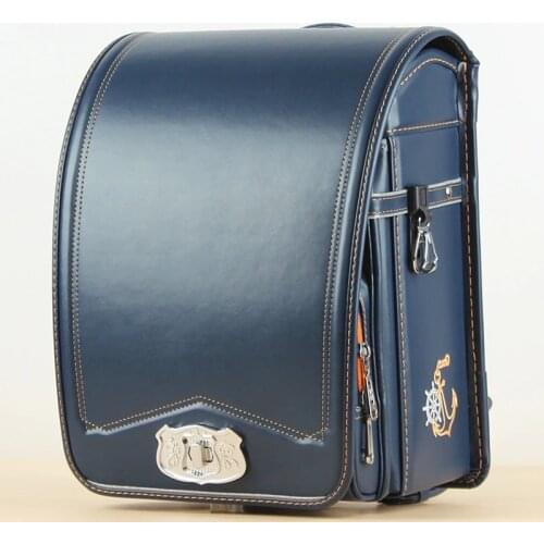 Child Randoseru Fashion School Bags for Boy and Girl Children Leather Backpack Japanese Student BookBag Kids Primary Schoolbag