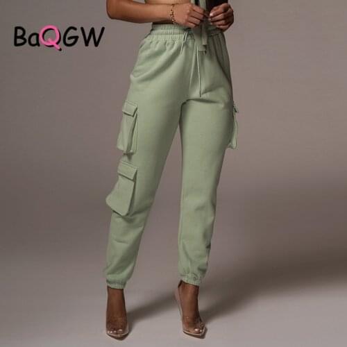 BaQGW Harajuku Joggers Harem SweatPants Women Trousers Drawstring High Waist Pants Streetwear Korean Casual Pant 2020 Femme Fall