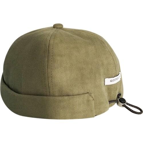 Ins Fashion Brimless Hat Retro Street Spoof Sailor Melon Skin Landlord Hat Summer Womens Hat Mens hat Landlord Cap Green