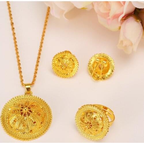 Bangrui Habesha Jewelry set Ethiopian Bridal Wedding Gold Color African set/Nigeria/Sudan/Eritrea/Kenya Jewelry