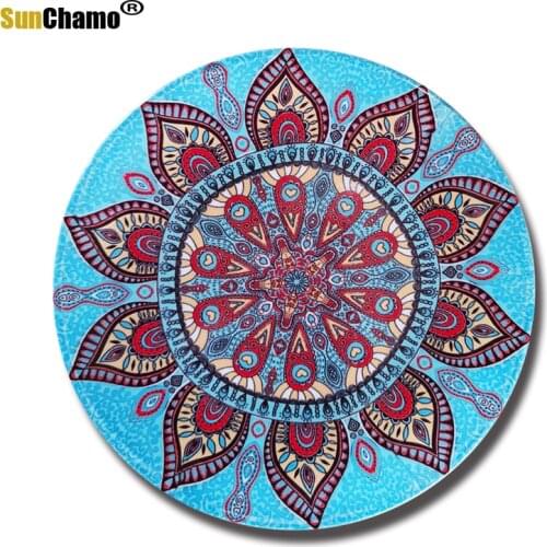 Creative Ceramic Painted Decoration Plate Living Room Wall Decoration Hanging Plate Hotel Coffee Restaurant Modern Mural Wall
