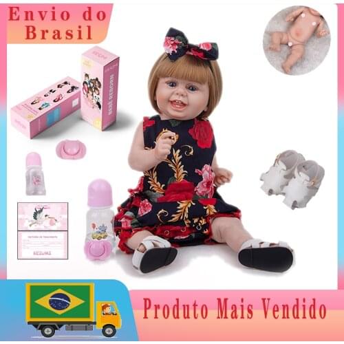 Fashion Happy 22 Inch Full Silicone Reborn Babies Dolls 55cm Silicone Baby Miniature Toddler Toys For Birthday Bedtime Playmates