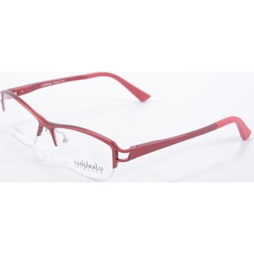 Metal Retro Half Rim Optical Frames Women Female Ladies aluminum Glasses Frame Myopia Eyewear Frame lunette