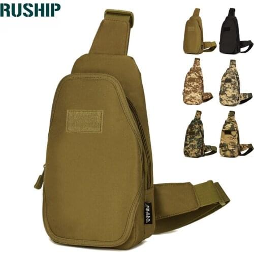 Men Messenger Bag Chest Pack Multifunctional Molle Shoulder Bags Nylon Chest Bag Crossbody Sling Single Travel Shoulder Bags