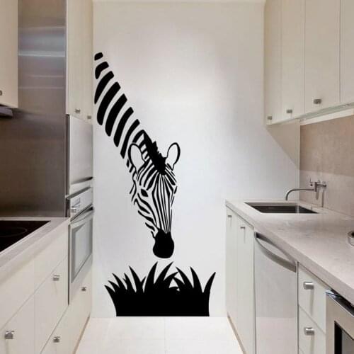 Zebra wall decals modern art decoration for your kitchen bedroom or livingroom , zebra wall stickers art murals