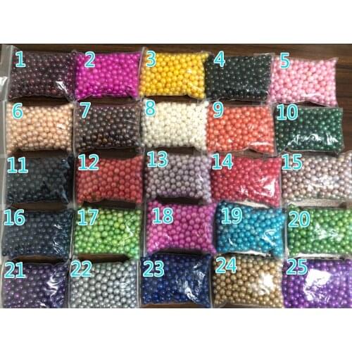 New Arrival Grade AAA 6-8MM Round Loose Pearls 25 Colors Akoya Round Pearls Wholesale 100pcs Rainbow Colored Pearl Beads FP465