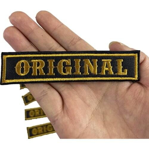 ORIGINAL Golen English Letters Clothes Patches for Stripes Clothing Stickers Iron on Appliques Alphabet Embroidery Badges