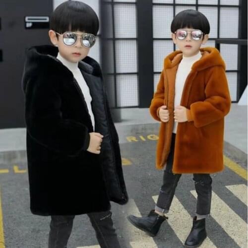 Hot Sale Children Parkas 3-12 Yrs Winter Kids Outerwear Boys Casual Warm Hooded Parka For Boys Solid Color Warm Thicken Coats