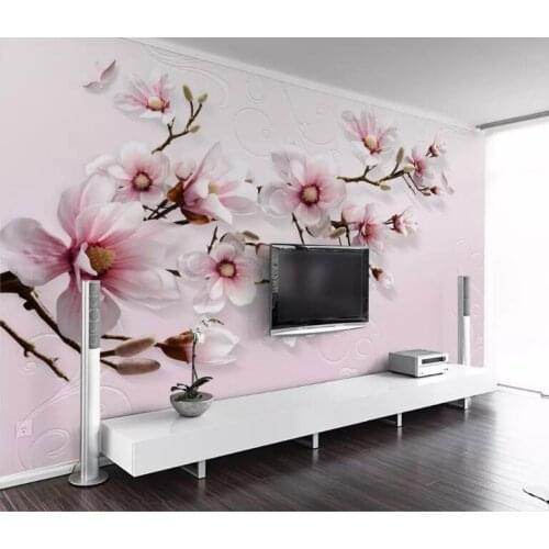 Custom Pink lily flower photo wallpaper 3D mural living room bedroom TV background photo murals painting wall paper