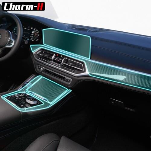 Anti Scratch Clear Transparent Film Central Console Gear Shift Panel Kit Protective Sticker for bmw X6 G06 LHD 2019-Present