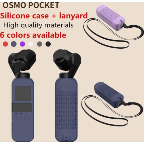 Camera for Dajiang Lingbi Osmo Pocket Silicone Protective Pocket Camera Silicone Lanyard Protective Cover Set