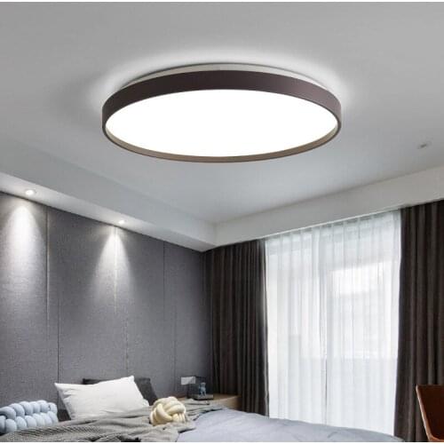 Modern Style Macaron Color Led Ceiling Light Acrylic Circle Bedroom Balcony Aisle Decor Kitchen Minimalist Decoration Luminaire