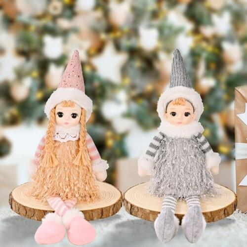 Elves Toy Decorations Sitting Beautiful Long-Legged Plush Dolls For Home Party Ornament TS2 Christmas Pendant Drop Ornaments