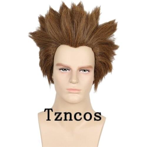 Tzncos Brown Short Wig Heat Resistant Synthetic Hair