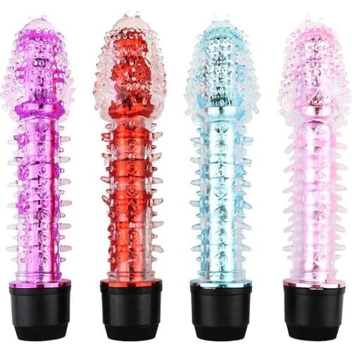 Best Crystal Thorn Single Shock Dildo Cilt Vibrator, Waterproof Adult Sex Product Toys For Woman Female G-Spot Vibrator Massager