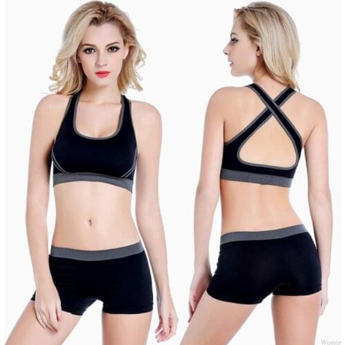 Womans Pro Padded Compression Sporters Bra Spaghetti Strap Fast Fitness Vest