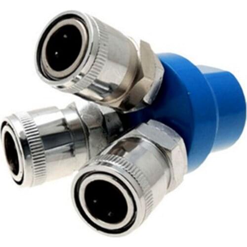 1 Pc 3-way Pass Quick Connect Coupling Hose Coupler for Pneumatic