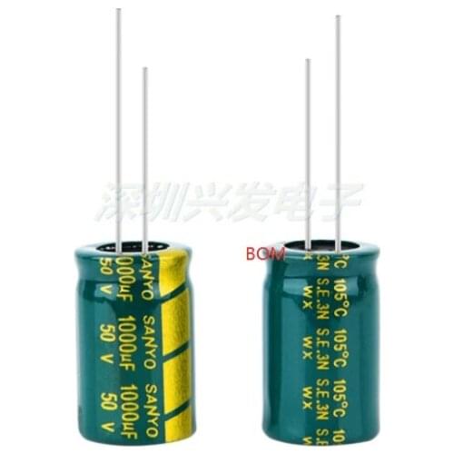 10 pcs Aluminum electrolytic capacitor 1000 uF 50 V 13 * 20 mm frekuensi tinggi Radial Electrolytic kapasitor